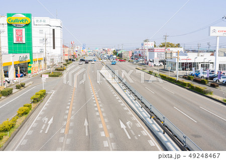 一宮市都市風景　名岐バイパス　国道22号線　ガリバー名岐バイパス一宮店  朝日2丁目交差点 49248467