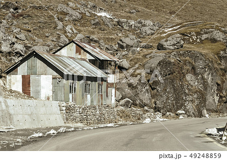 Military camp Nathula highway India China border  49248859