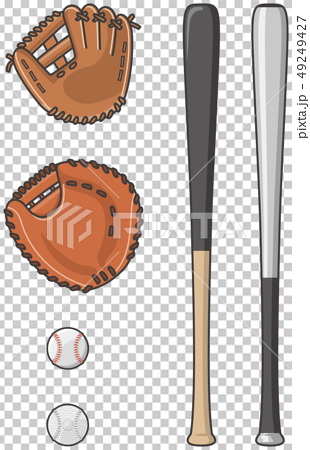 野球道具セットイラストのイラスト素材 [49249427] - PIXTA