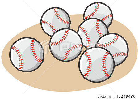 野球の硬式ボールイラストのイラスト素材