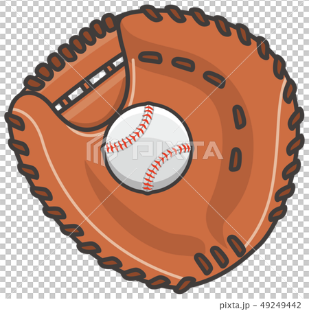 Catcher's mitt and hardball 49249442