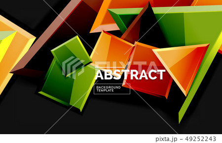 Squares and triangles geometrical background 49252243