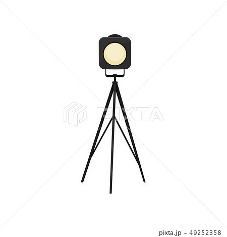 Cartoon spotlight on white background. Vector illustration. Cartoon spotlight on white background. Vector illustration. 49252358