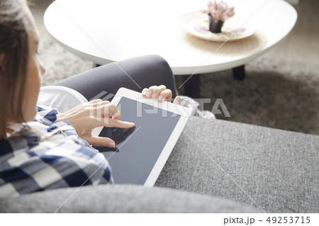 Using tablet Using tablet 49253715