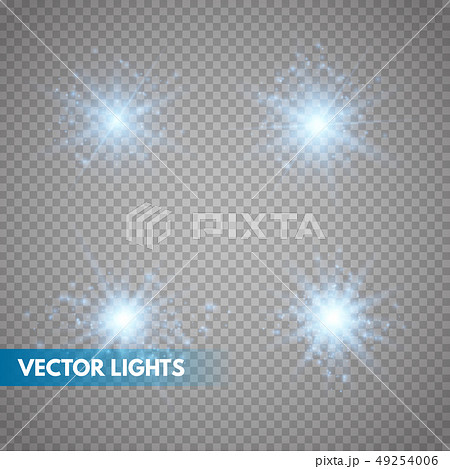 Set of Glowing Light Stars Set of Glowing Light Stars 49254006