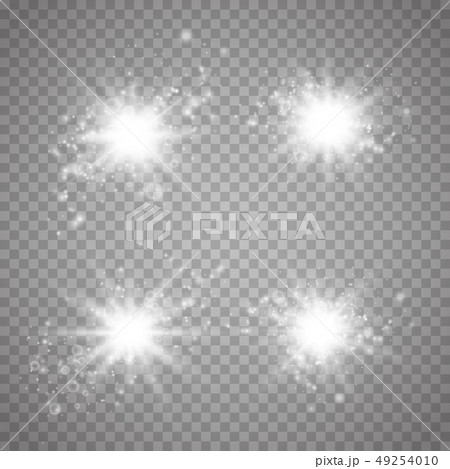 Set of Glowing Light Stars  49254010