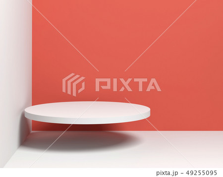 White cylindrical podium object 3 d White cylindrical podium object 3 d 49255095