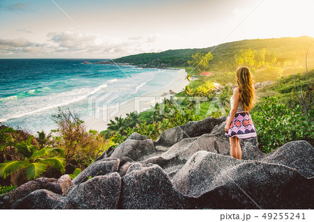 Amazing viewpoint on Seychelles 49255241
