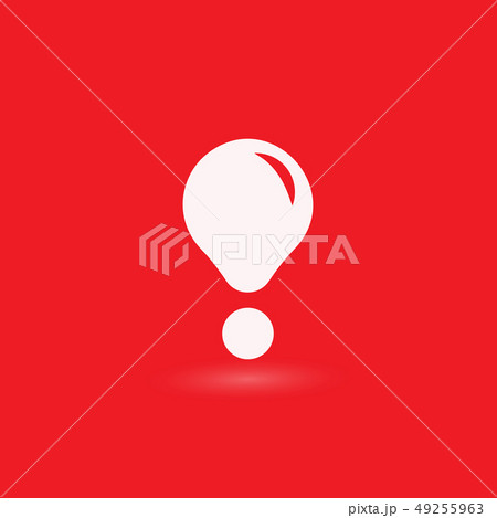 Exclamation mark. Attention web message. Danger sign. Modern abstract vector icon. Flat infographic Exclamation mark. Attention web message. Danger sign. Modern abstract vector icon. Flat infographic 49255963