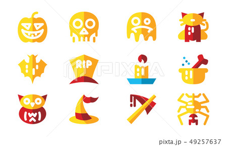 Halloween Celebration Icon Set Template 49257637