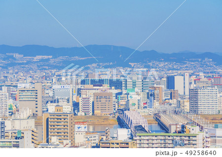 大阪　梅田　ビル群　中津、十三方面　　 49258640