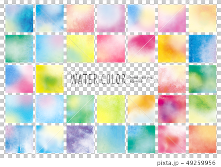 シャボン色の水彩アイコン四角 49259956