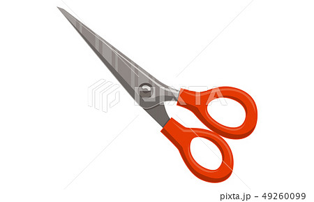 Scissor Template Vector Isolated Color Scissor Template Vector Isolated Color 49260099