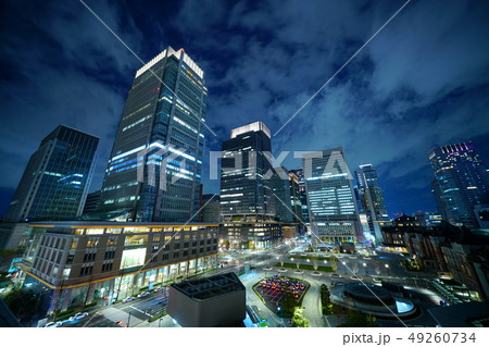 東京駅丸の内の夜景 東京駅丸の内の夜景 49260734