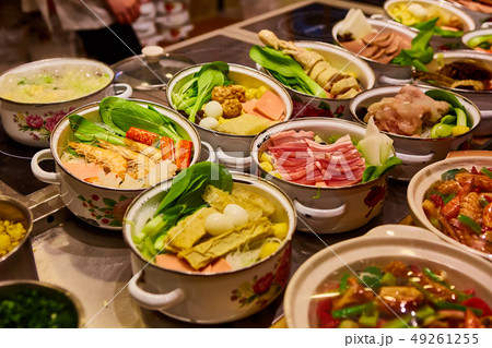 Assorted Chinese food set. Chinese noodles, fried rice, dumplings, peking duck, dim sum, spring Assorted Chinese food set. Chinese noodles, fried rice, dumplings, peking duck, dim sum, spring 49261255