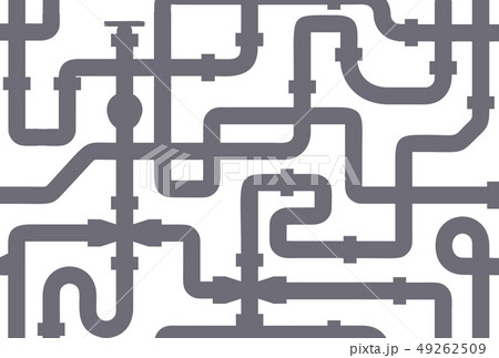 Seamless vector texture, pipeline texture, grey silhouette style, background. Design template of 49262509