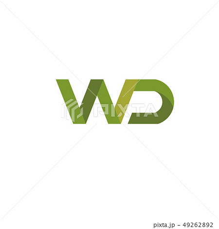 letter WD logo digital technology style 49262892