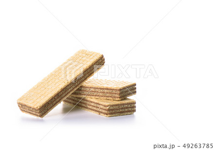 Wafer chocolate dessert isolated on white 49263785