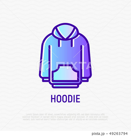 Hoodie thin line icon. Modern vector illustration 49263794
