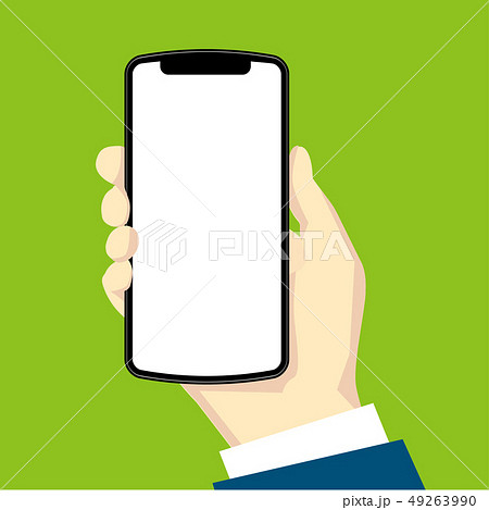 スマホを持つ右手のイラスト 無地の画面 Hand With Smartphoneのイラスト素材 スマホを持つ右手のイラスト 無地の画面 Hand With Smartphoneのイラスト素材