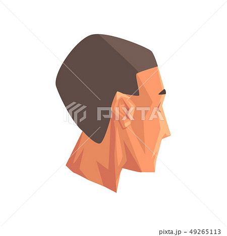 Male head, human body part vector Illustration on a white background 49265113