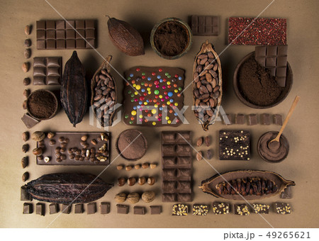 Collection chocolate, Cocoa pod, candy sweet, Collection chocolate, Cocoa pod, candy sweet, 49265621