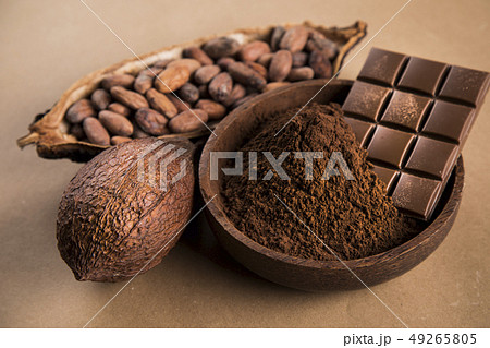Chocolate , candy sweet, dessert food on natural 49265805