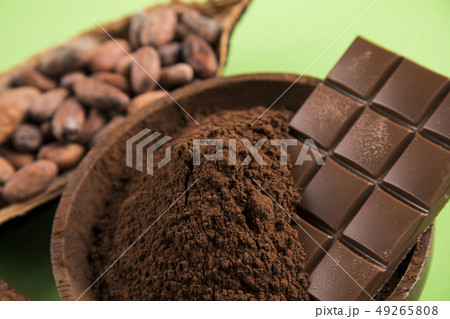 Chocolate , candy sweet, dessert food on natural 49265808