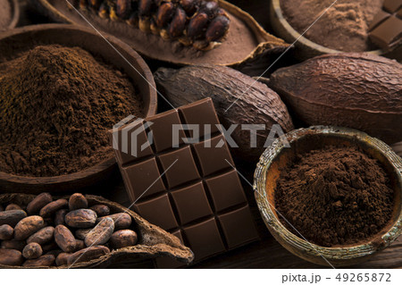 Chocolate , candy sweet, dessert food on natural Chocolate , candy sweet, dessert food on natural 49265872