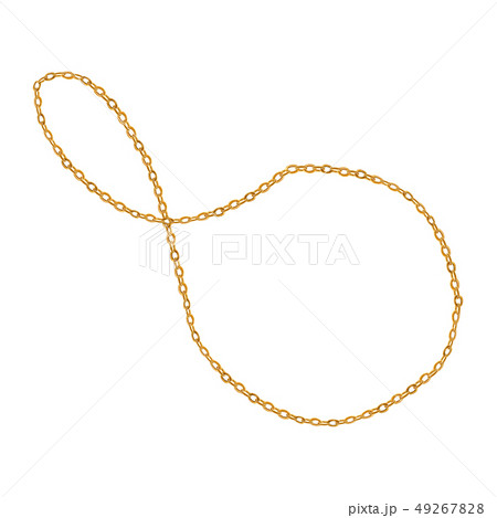 Golden chain glamour illustration. Watercolor Golden chain glamour illustration. Watercolor 49267828