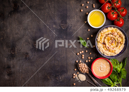 Hummus background 49268979