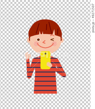 Smartphone kid ok illustration vector 49271507