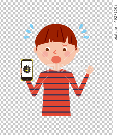 スマホ 子供 ウイルス イラスト ベクター スマホ 子供 ウイルス イラスト ベクター 49271508