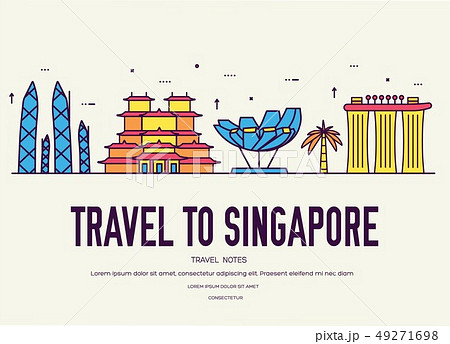 Country Singapore travel vacation guide of goods, place and feature. Set of architecture, fashion 49271698