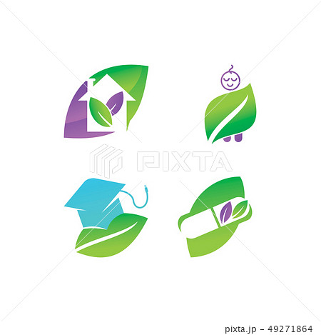 Leaf Logo Design Vector Template Set Leaf Logo Design Vector Template Set 49271864