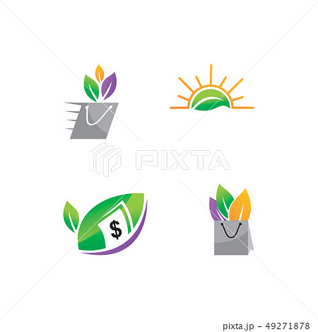 Leaf Logo Design Vector Template Set 49271878