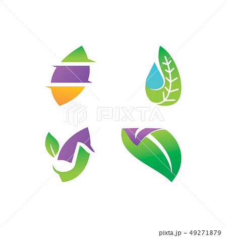 Leaf Logo Design Vector Template Set Leaf Logo Design Vector Template Set 49271879