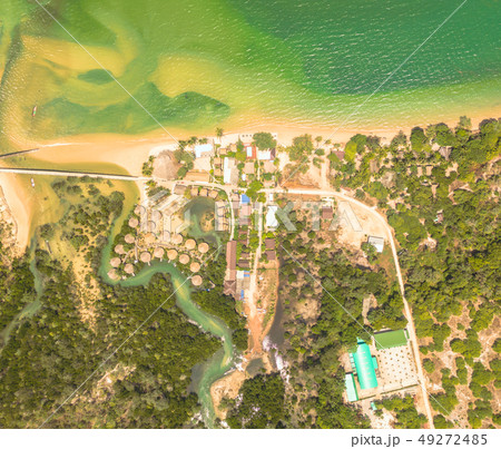 aerial view resort near mangrove forest in Phayam 49272485
