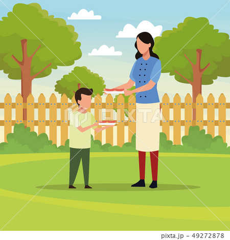 Family barbecue picnic 49272878