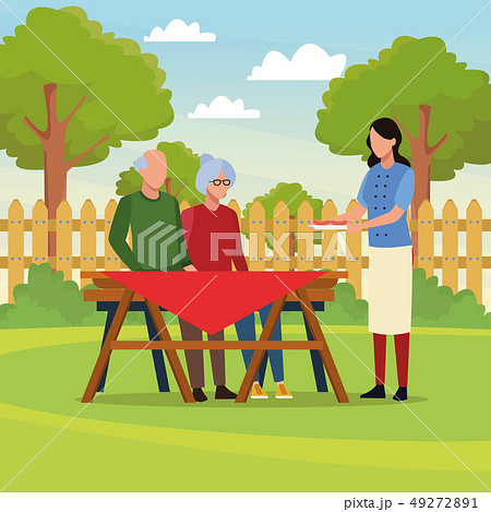 Family barbecue picnic 49272891