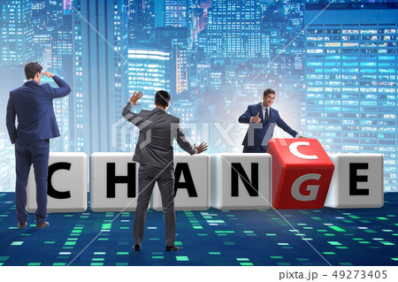 Businessman taking chance for change 49273405