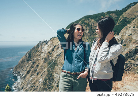 friends on hiking trip in mountains friends on hiking trip in mountains 49273678