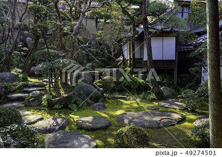 岡山　倉敷市玉島　玉島町並み保存地区　西爽亭　庭園 49274501