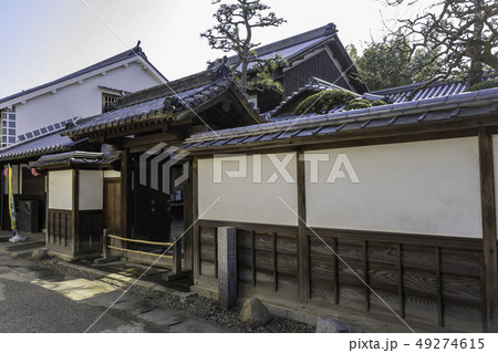岡山　倉敷市玉島　玉島町並み保存地区　西爽亭　御成門 49274615