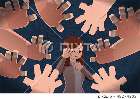 sad girl getting bullied 49274805