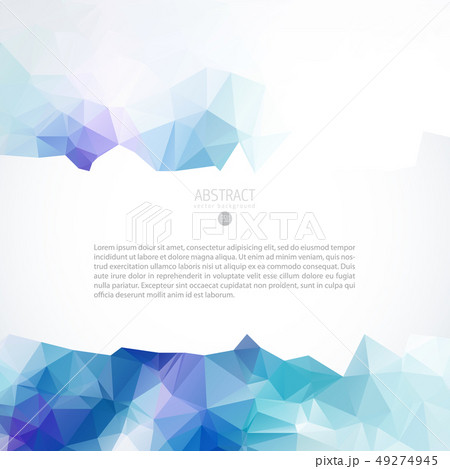 Blue triangle background banner brochure template 49274945