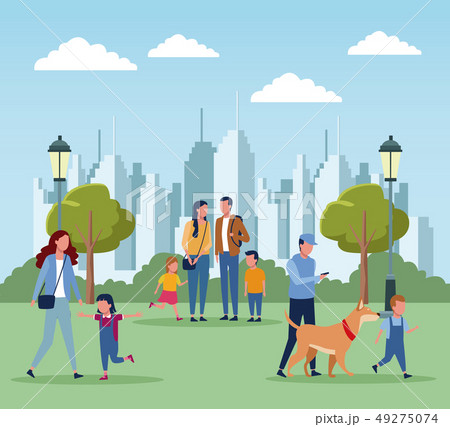 Families in park 49275074