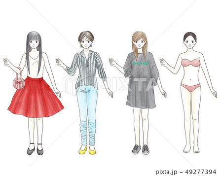 きせかえコーディネート 水彩 きせかえコーディネート 水彩 49277394