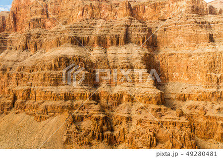 aerial view of grand canyon cliffs from helicopter aerial view of grand canyon cliffs from helicopter 49280481