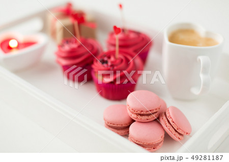 close up of red sweets for valentines day 49281187